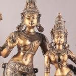 Pure Brass Lord Shiva and Parvati Statue | 36" Temple Masterpiece | 30.80kg Sacred Art | Divine Couple Beauty | Jaipurio